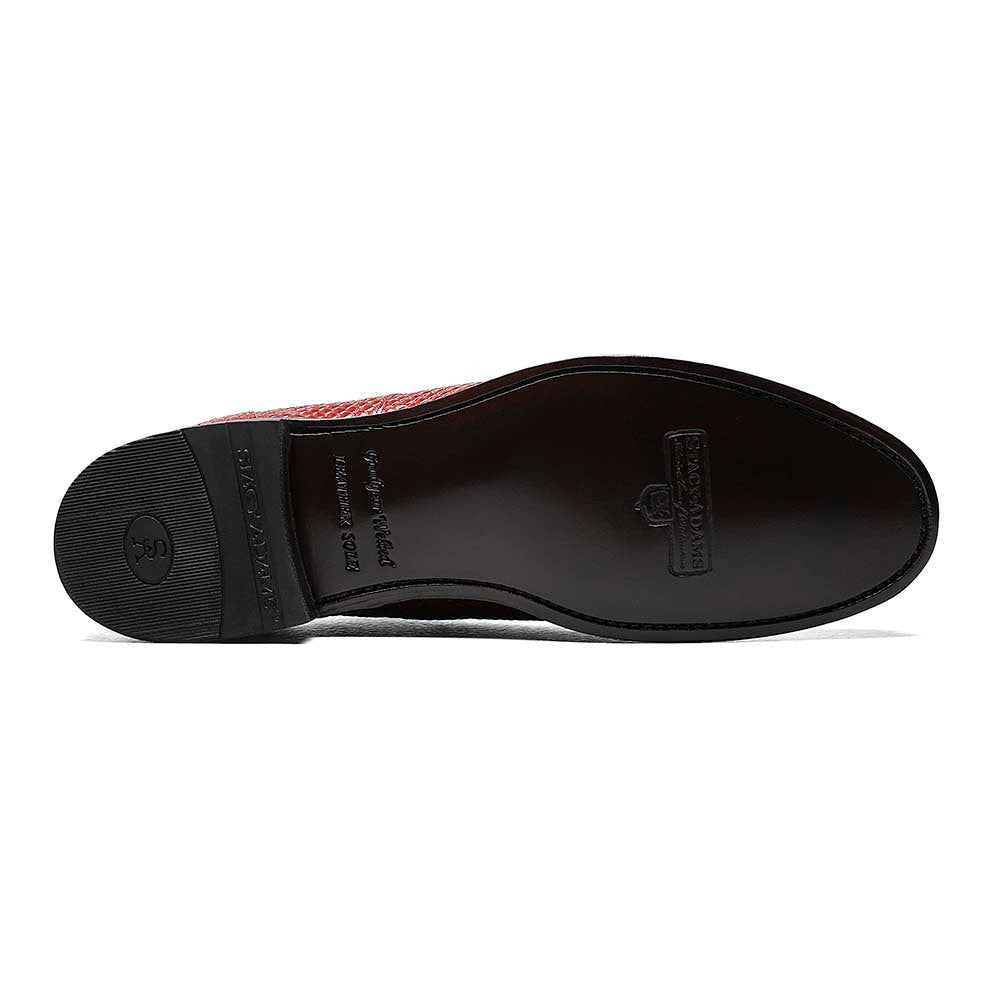 Madison Anaconda Print Plain Toe Oxford | Stacy Adams Dress Shoes in Red for Men
