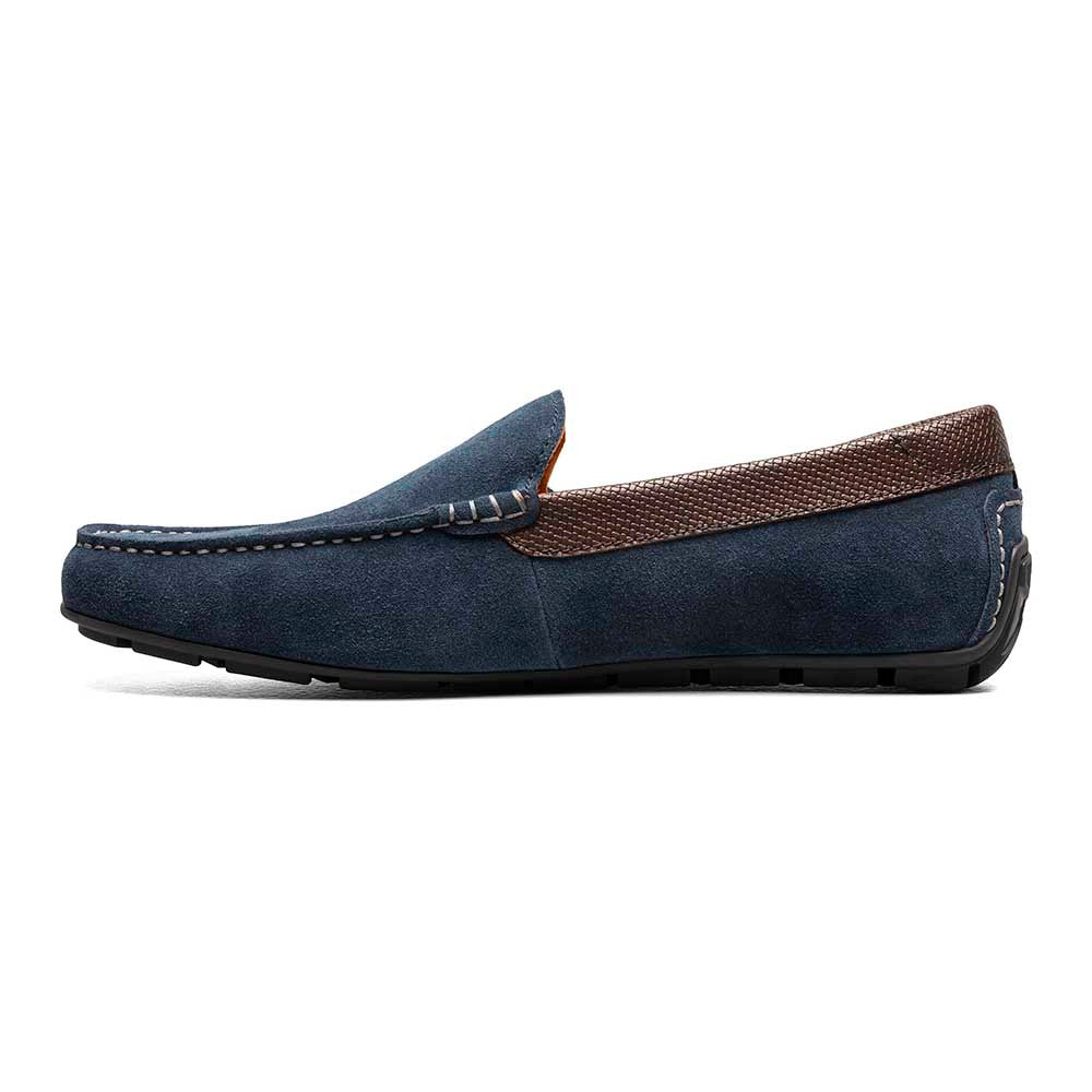 Florsheim Motor Navy Suede Leather Moc Toe Venetian Driving Shoe (USA Men Size)