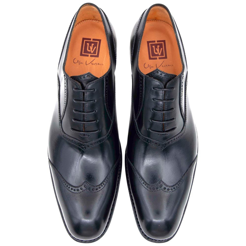 Ugo Vasare Nathan Goodyear Welt Black Oxford Dress Shoes