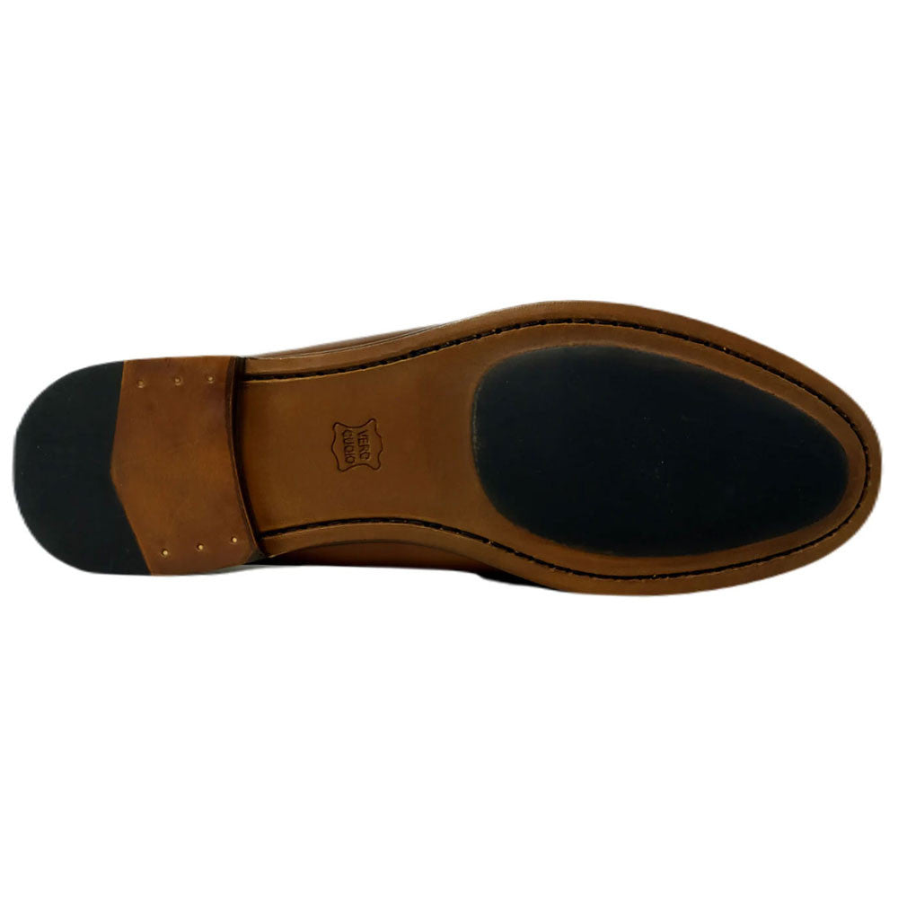 Alan Payne Snaffle II Pecan Calfskin Leather Sole Loafers