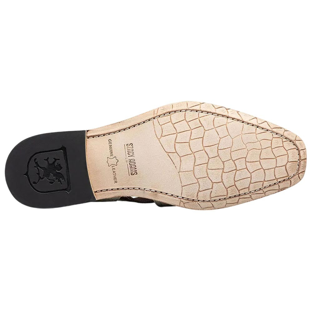 Stacy Adams Calandro Croco & Lizard Print Ivory Multi City Sandal for Men
