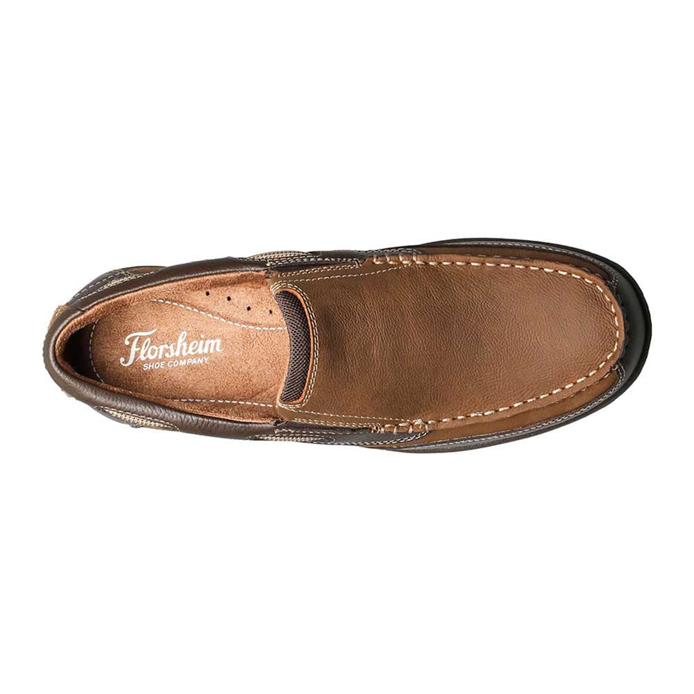 Lakeside Moc Toe Slip On Loafer | Florsheim Casual Shoes in Stone for Men
