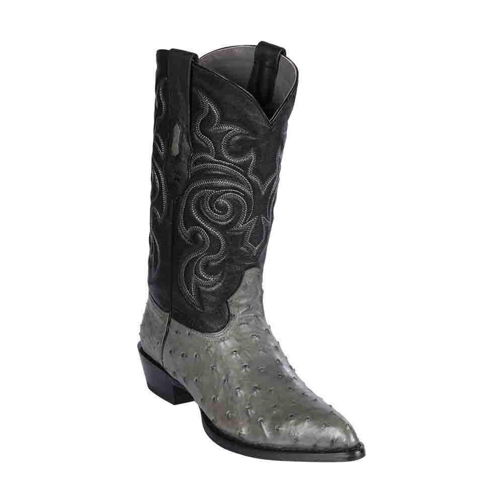 Los Altos Grey J - Toe Genuine Ostrich - shoeclassix.com