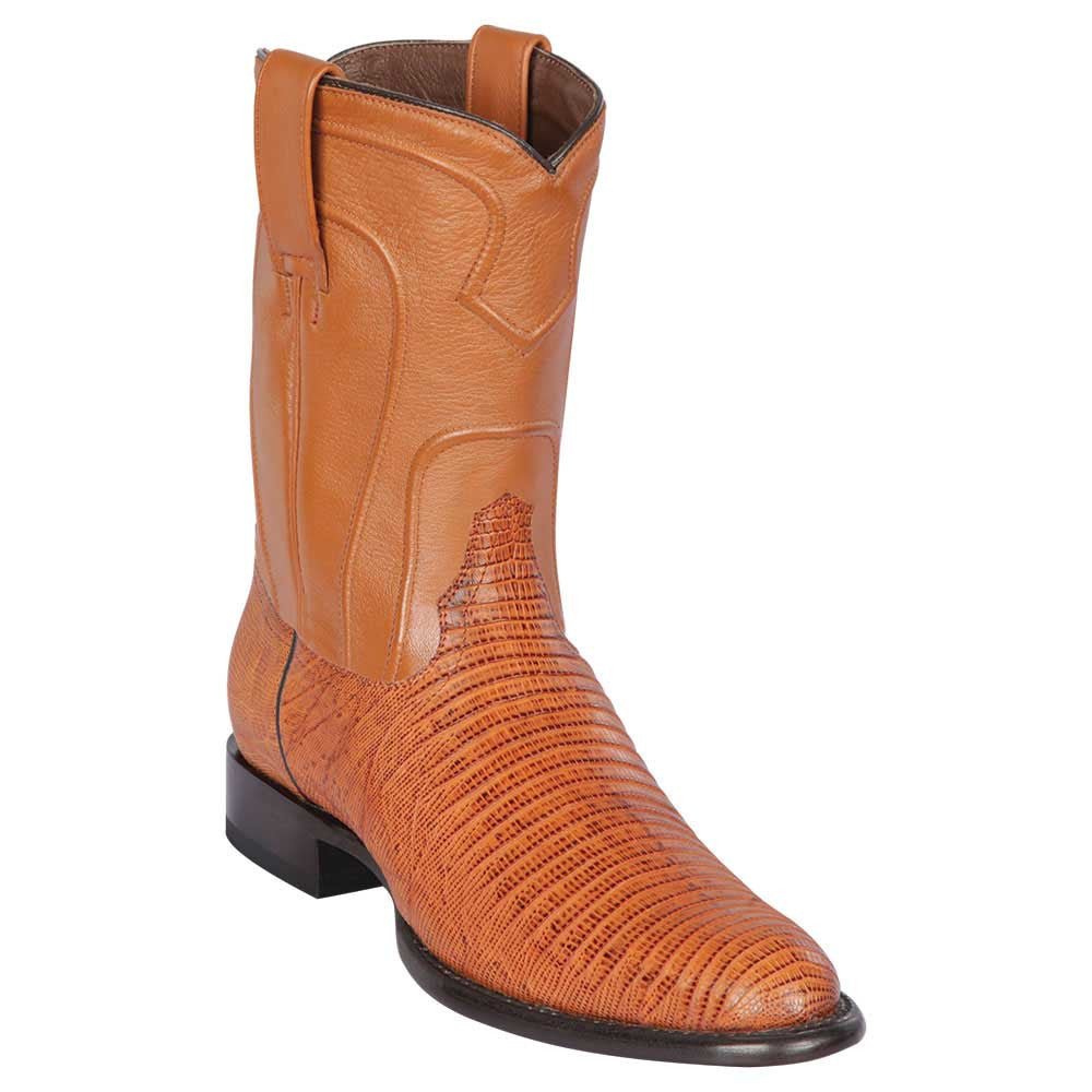 Los Altos Men's Genuine Lizard Teju Skin Honey Roper Toe Boot - shoeclassix.com
