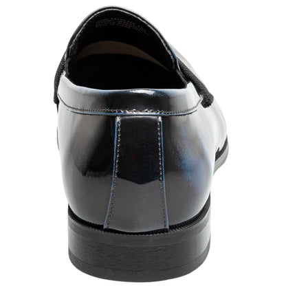 Florsheim Men's High Gloss Patent Leather Strap Navy Loafer Tux