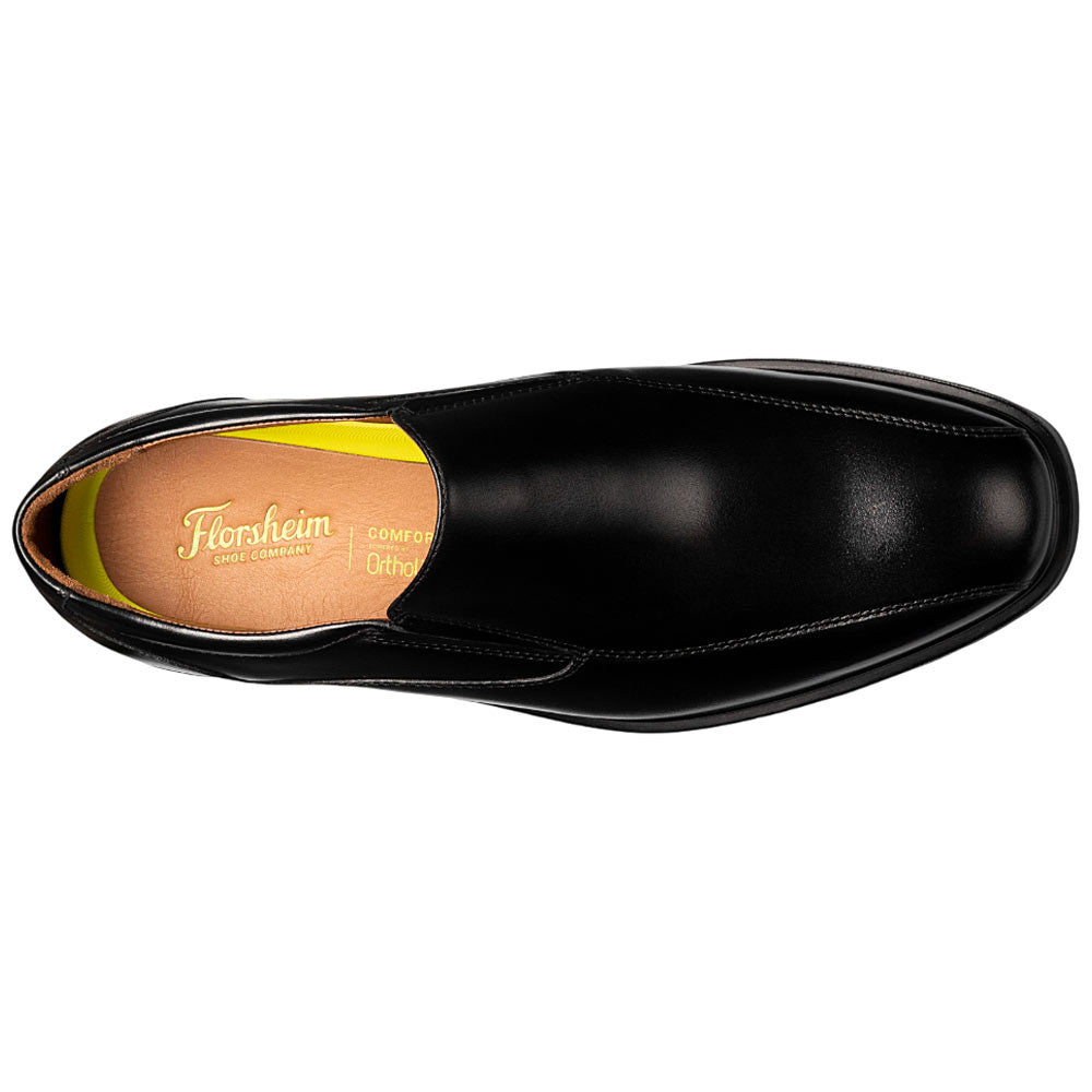 Florsheim Forecast Waterproof Bike Toe Slip-On Black Leather Loafers for Men