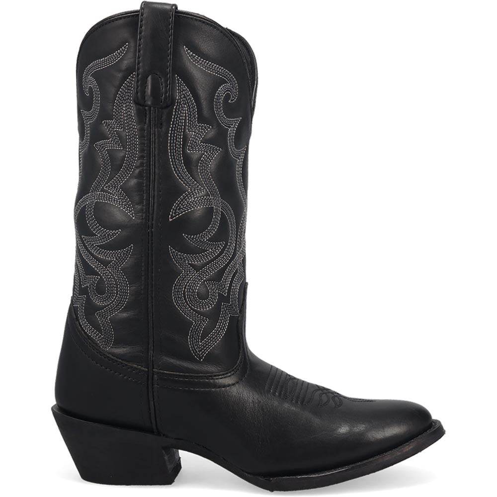 Laredo Maddie Black Leather Round Toe Western Cowgirl Boots (USA Women Size)