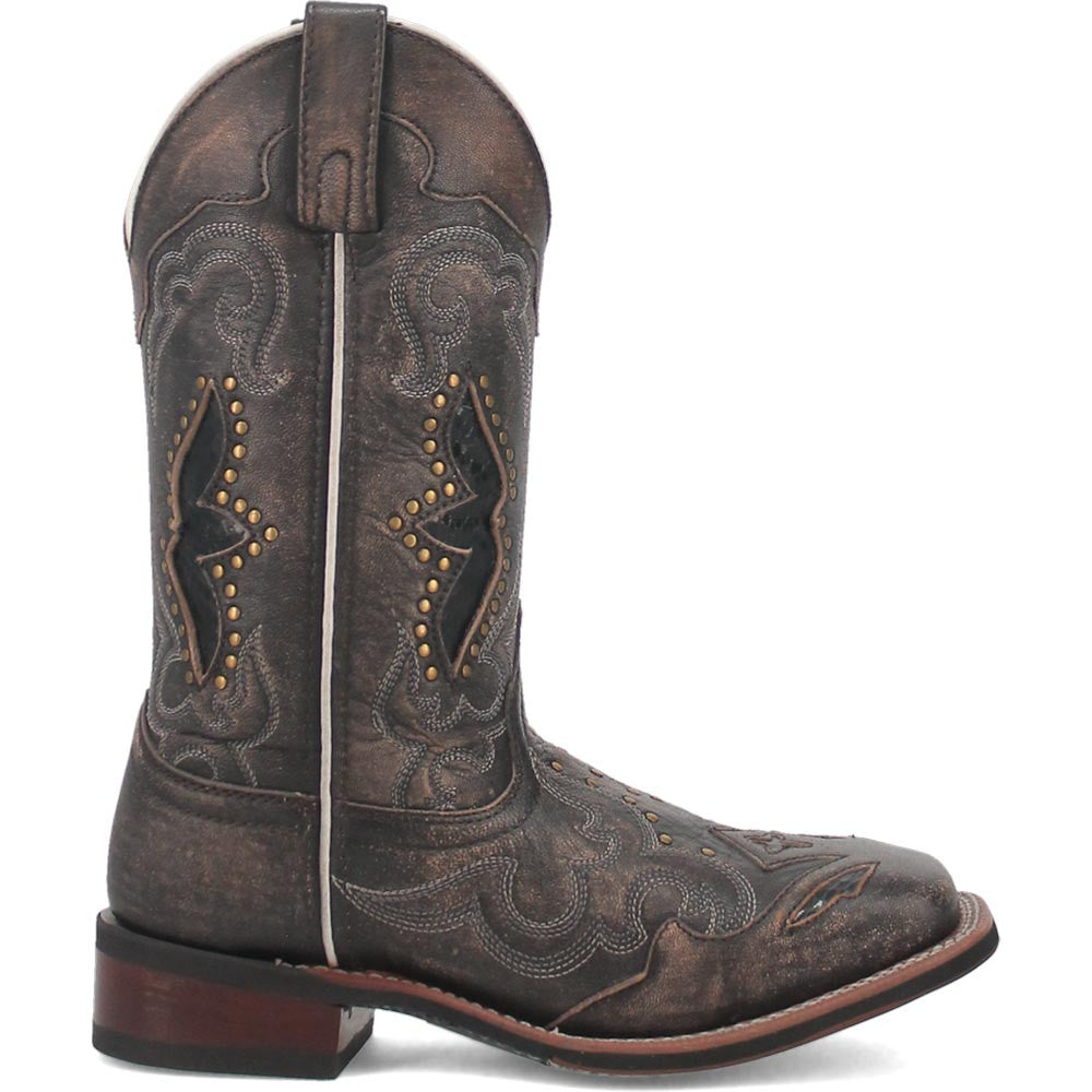 Laredo Spellbound BlackTan Leather Square Toe West Cowgirl Boot (US Women Size)