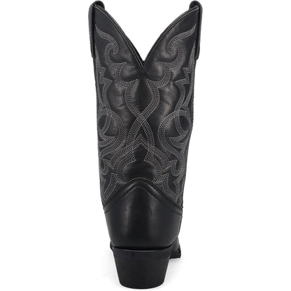Laredo Maddie Black Leather Round Toe Western Cowgirl Boots (USA Women Size)