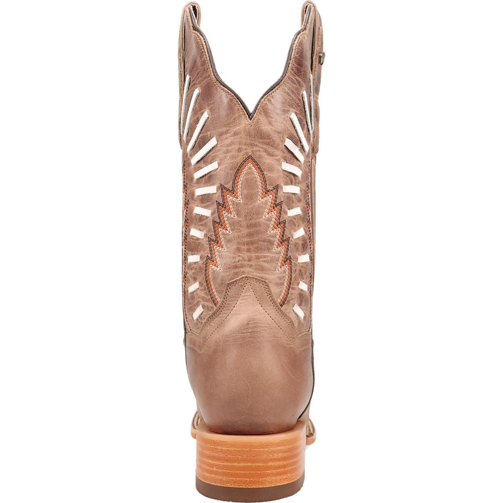 Dan Post Lacey Tan Leather Broad Square Toe Western Cowgirl Boot (US Women Size)
