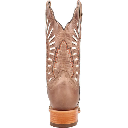 Dan Post Lacey Tan Leather Broad Square Toe Western Cowgirl Boot (US Women Size)