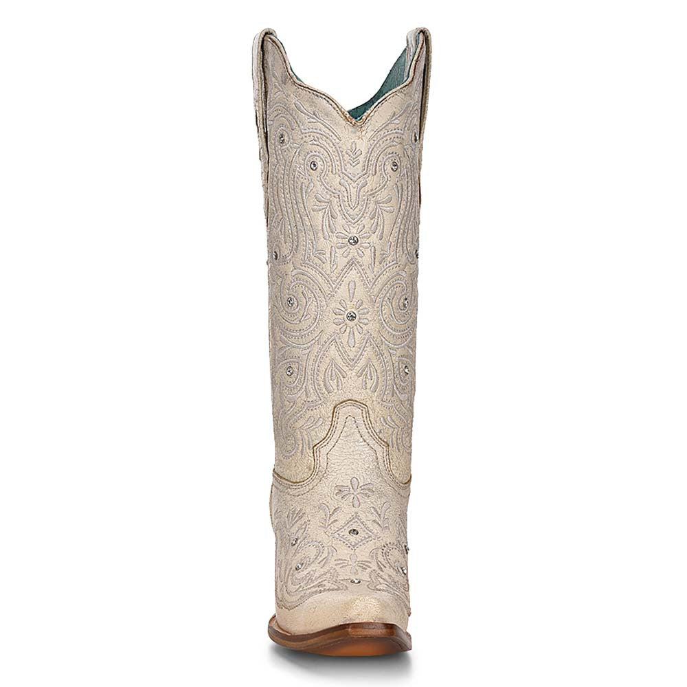 Corral Women's Snip Toe Embroidery & Crystal Boots