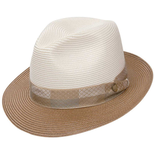 Stetson Andover Ivory & Cognac Straw Hat