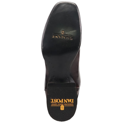 Dan Post Makara Brown Caiman Vamp Round Toe Western Cowboy Boots