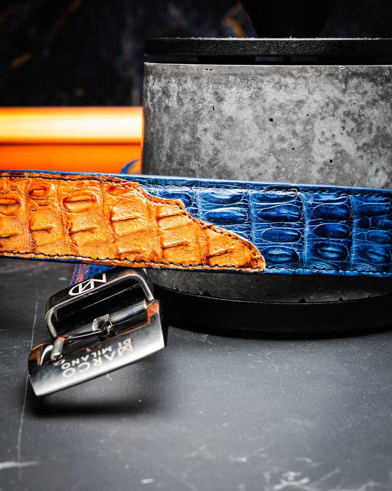 Marco Di Milano Men’s Caiman Back & Belly Leather Belt Luciano