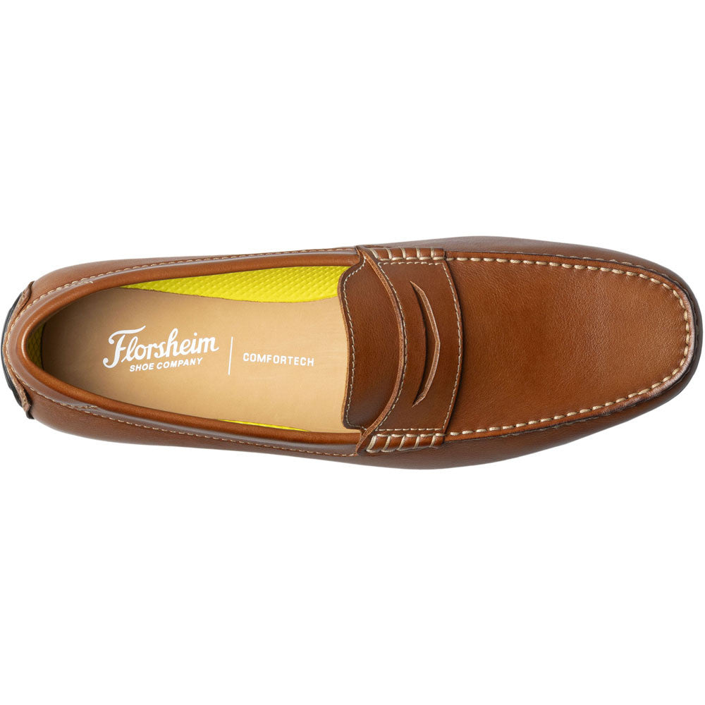 Florsheim Motor Cognac Smooth Leather Moc Toe Penny Driving Shoes (USA Men Size)