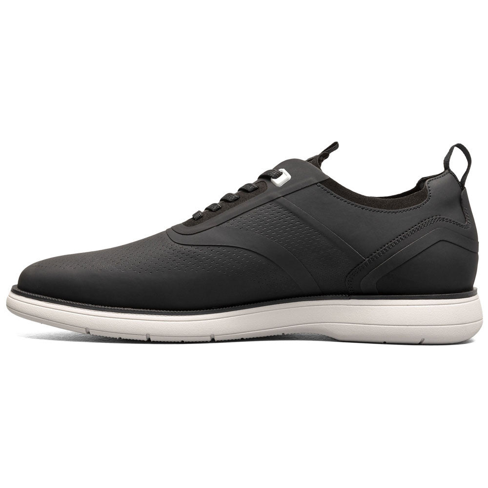 Stacy Adams Men’s Plain Toe Black Elastic Lace Up Casual Hybrid Everidge