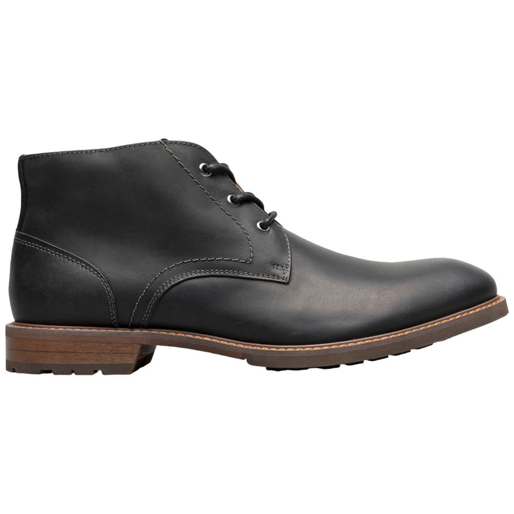 Florsheim Lodge Plain Toe 3-Eye Black Chukka Boot for Men