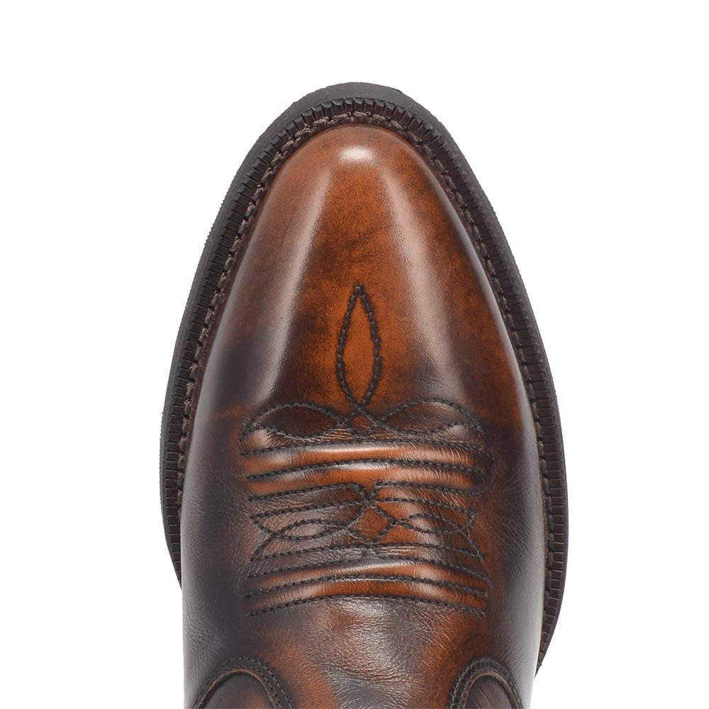 Laredo Fletcher Tan Leather Round Toe Inside Zipper Dress Boots (USA Men Size)
