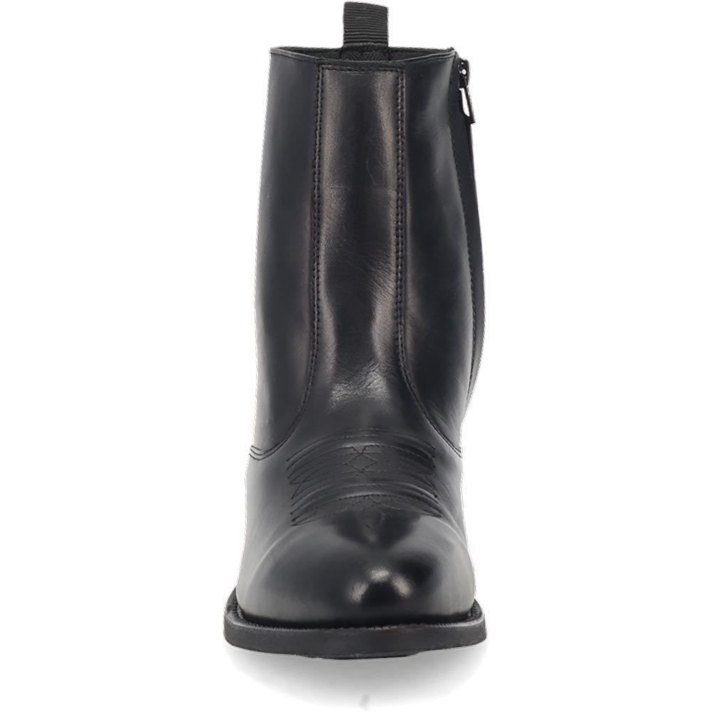 Laredo Fletcher Black Leather Round Toe Inside Zipper Dress Boots (USA Men Size)