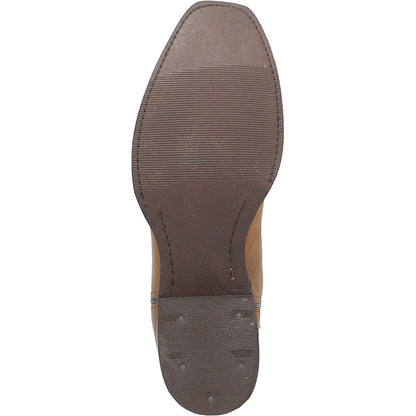 Dingo True Grit Tan/Green Leather Snoot Toe Western Cowboy Boots (USA Men Size)