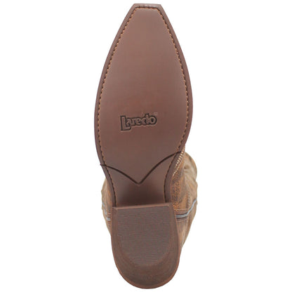 Laredo Emmylee Tan Leather Snip Toe Western Cowgirl Boots (USA Women Size)