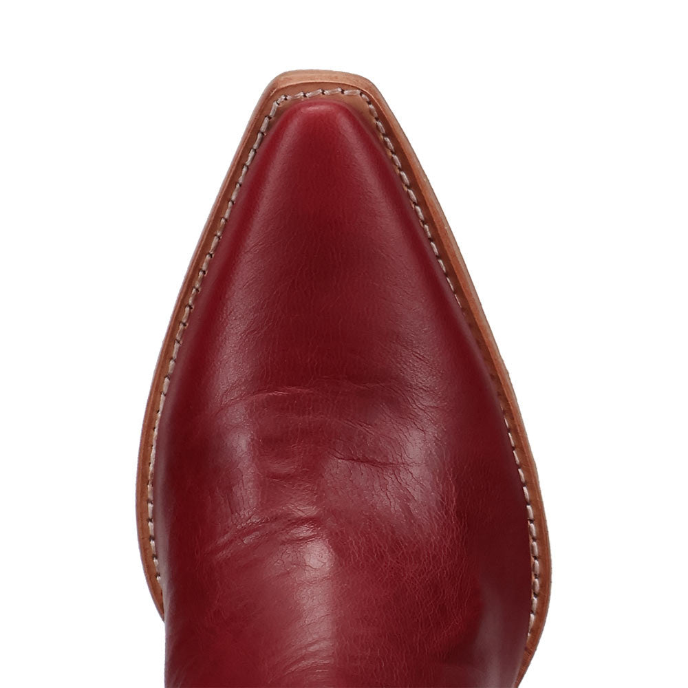 Dan Post Heartland Leather Red Zipper Snip Toe Western Cowgirl Boots