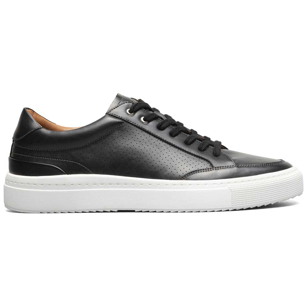 Stacy Adams Dorian Black Smooth Leather Moc Toe Casual Shoes (USA Men Size)