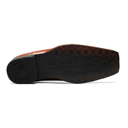 Stacy Adams Templin Cognac Leather Bike Toe Loafers (USA Men Size)