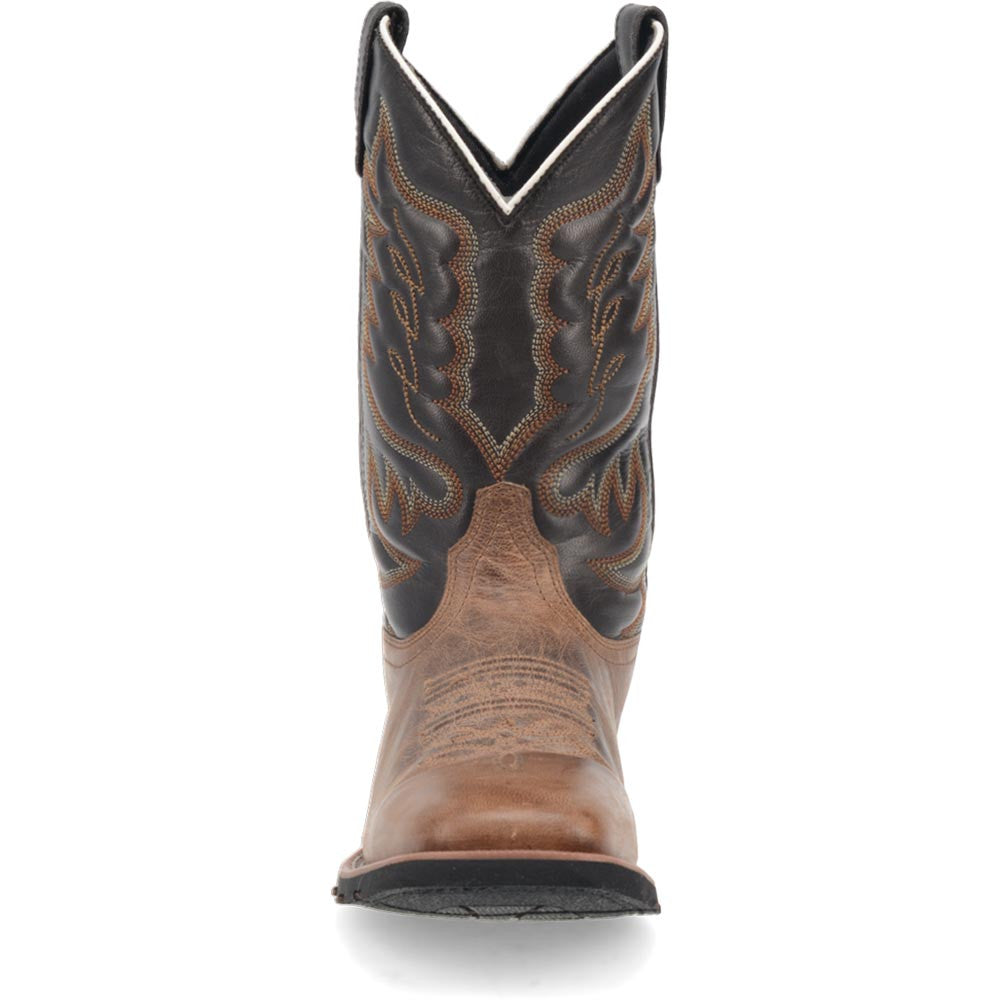 Laredo Montana Sand/Brown Leather Square Toe Western Cowboy Boots (USA Men Size)