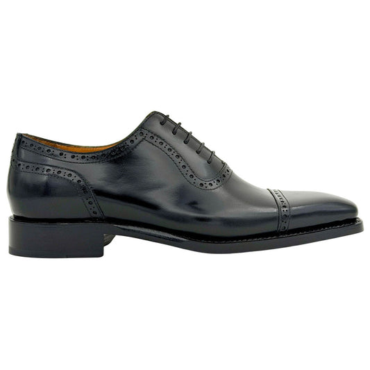 UGo Vasare Men’s Ethan Black Cap Toe Genuine Leather Dress Shoes