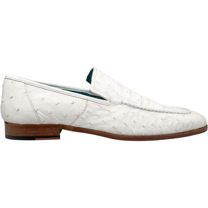 Mezlan Men’s Menor White Genuine Ostrich Slip-On