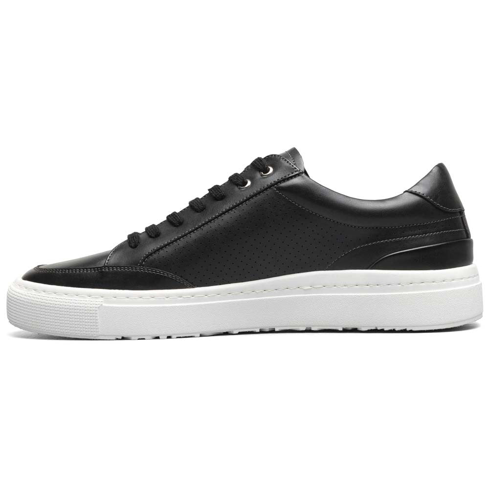 Stacy Adams Dorian Black Smooth Leather Moc Toe Casual Shoes (USA Men Size)