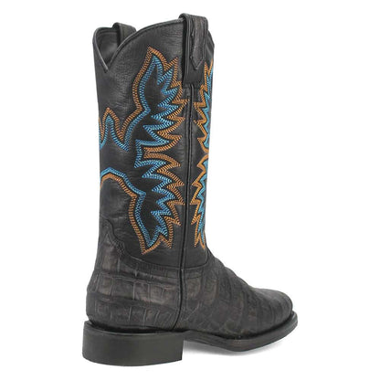 Dingo TrailBoss Black Crocodile Print Round Toe Western Cowboy Boot(US Men Size)