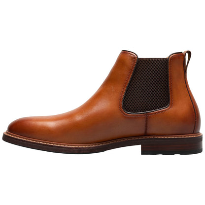 Florsheim Anthem Plain Toe Saddle Tan Leather Chelsea Boot for Men