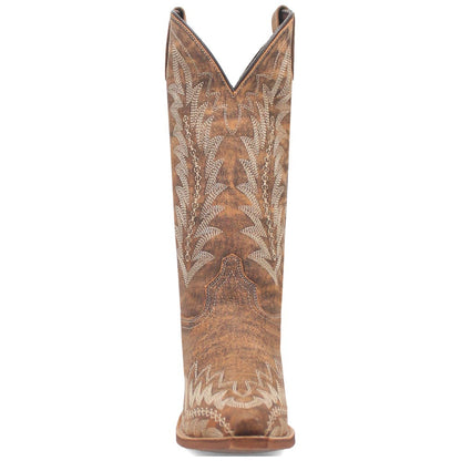 Laredo Emmylee Tan Leather Snip Toe Western Cowgirl Boots (USA Women Size)