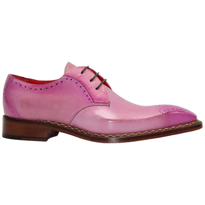 Fennix of Italy Genuine Alligator Skin TYLER Pink Derby Shoes (US Men Size)