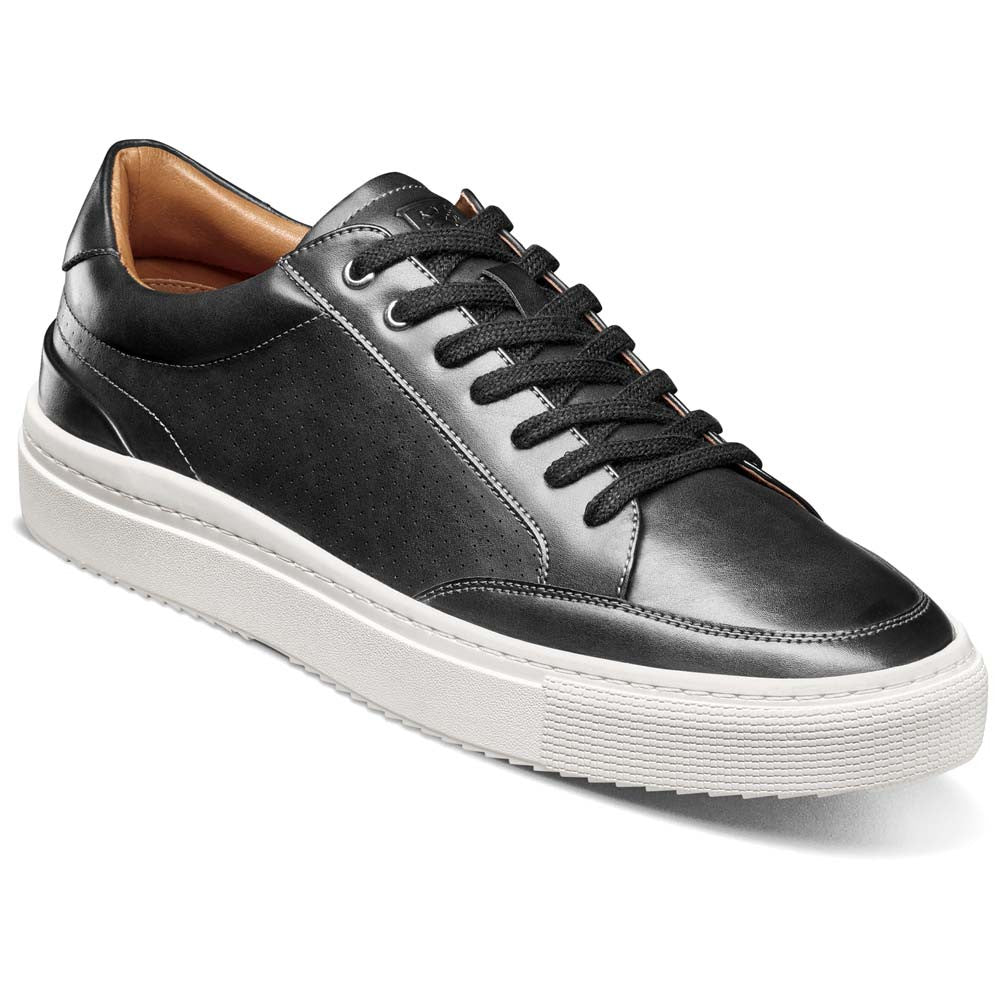 Stacy Adams Dorian Black Smooth Leather Moc Toe Casual Shoes (USA Men Size)