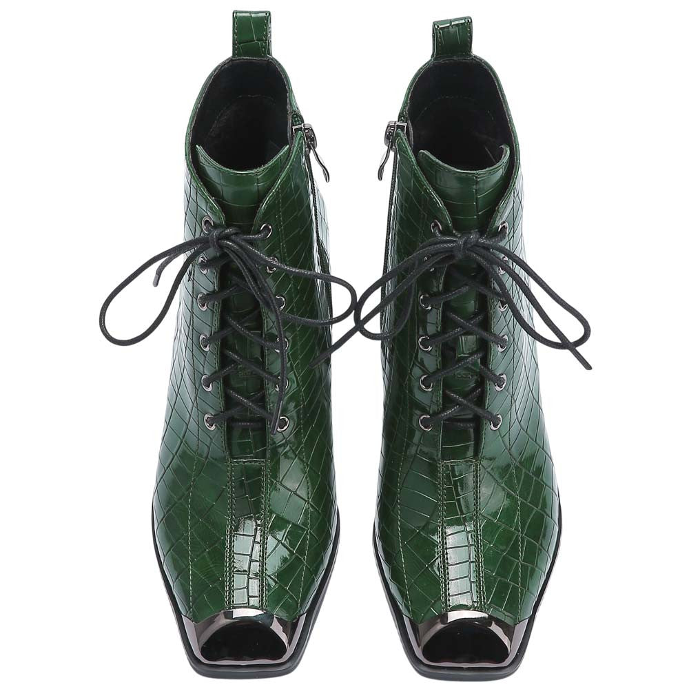 Lady Couture Fantastic Green Style Forward Ankle Boots