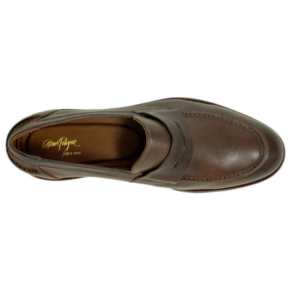 Alan Payne Naples Men's Brown Calfskin Moc Toe Dress Loafer