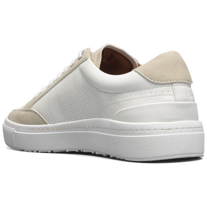 Stacy Adams Dorian White Smooth Leather Moc Toe Casual Shoes (USA Men Size)
