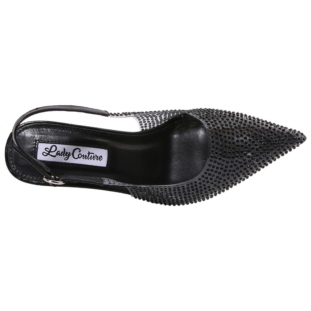 Lady Couture Irene 3.5” High Heel Pumps in Black