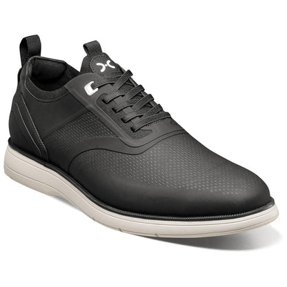 Stacy Adams Men’s Plain Toe Black Elastic Lace Up Casual Hybrid Everidge