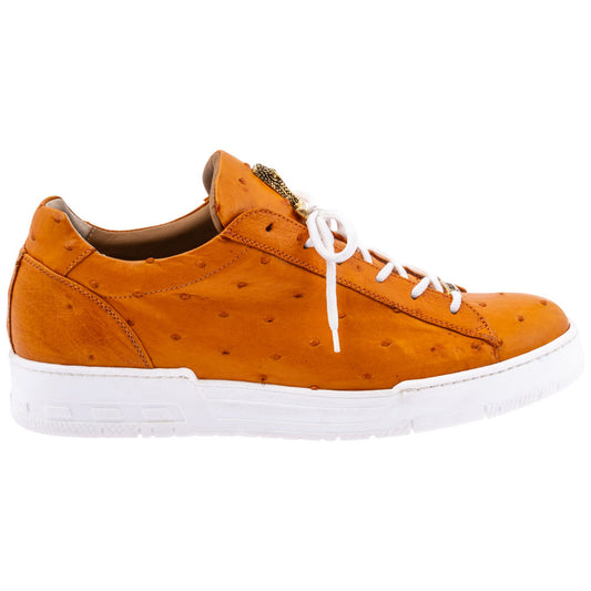 Mauri Men’s Fattori Tangerine Round Toe Full Quill Ostrich Leather Luxury Loafers