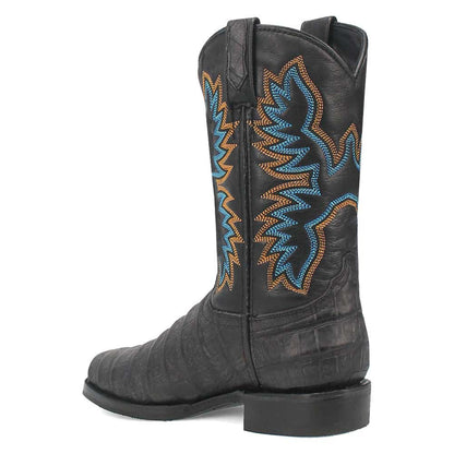 Dingo TrailBoss Black Crocodile Print Round Toe Western Cowboy Boot(US Men Size)