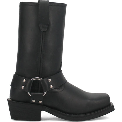 Dingo Molly Black Leather Snoot Toe Western Fashion Harness Boot(US Women Size)