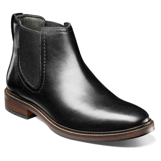 Florsheim Forge Black Smooth Leather Plain Toe Gore Chukka Boots (USA Men Size)