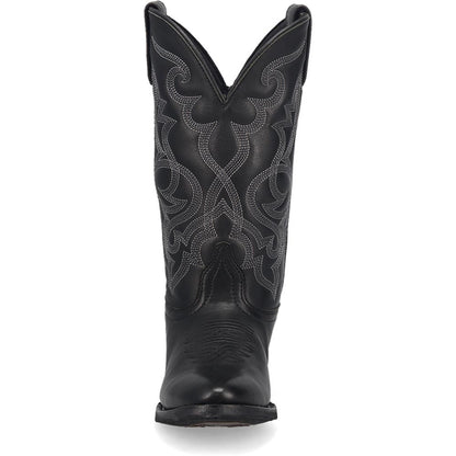 Laredo Maddie Black Leather Round Toe Western Cowgirl Boots (USA Women Size)