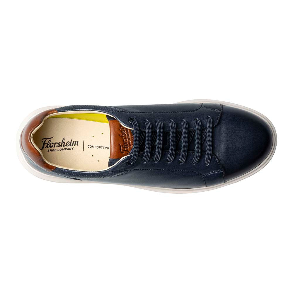 Florsheim Social Navy Smooth Leather Lace to Toe Casual Sneaker (USA Men Size)