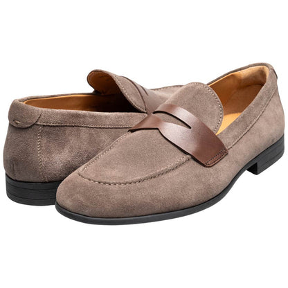 Florsheim Modena Moc Toe Gray Suede Penny Loafer for Men